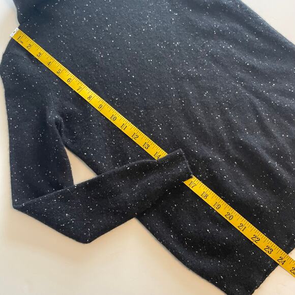 Bloomingdale's Cashmere Speckled Sweater Womens Small Black Turtle Neck Pullover - Picture 7 of 7
